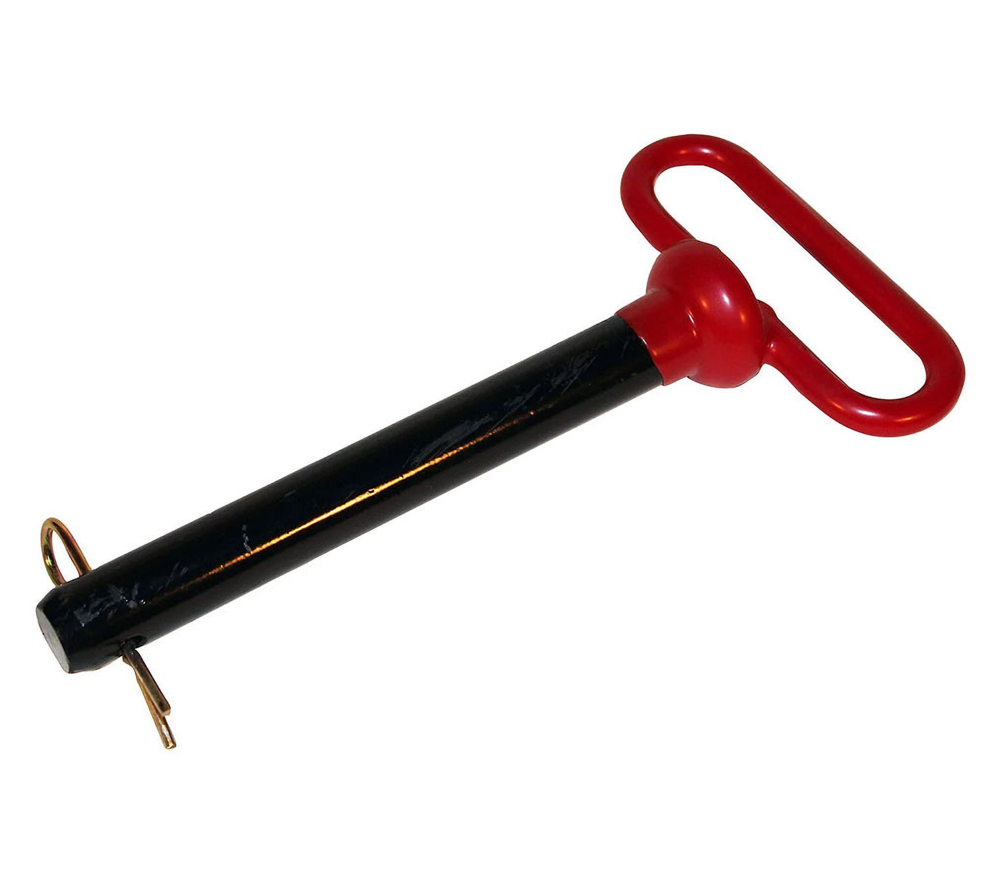 AgraLink 2 PCS 7/8 inch Red Handle Forged Hitch Pin Hitch Pin Accessories for Tractors, Towing RV, Truck, Boat, Car, Clevis pin 7/8 x 6-1/2 inch with Handle