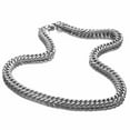 thumbnail image 3 of 7-18mm 316L Stainless Steel Links Silver Curb Cuban Chain Men Necklace 7"-40", 3 of 5