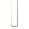 thumbnail image 2 of Primal Gold 14 Karat Yellow Gold Diamond Tiny Bar Necklace, 2 of 3