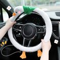 thumbnail image 4 of Trayknick Steering Wheel Cover Comfortable Grip Cartoon Design Anti-static Plush Car Styling Steering Wheel Cushion for Automobiles, 4 of 13