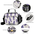 thumbnail image 3 of FORMRS Student Insulated Lunch Bag with Shoulder Strap Reusable Cooler Box for School, Lavender Pattern, 3 of 9