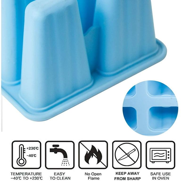 Moules Magnum Popsicles silicone 9cm pour 4 glaces - Planète Gateau
