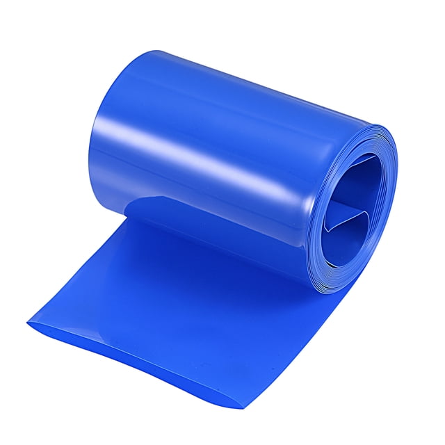 Unique Bargains 66mm Flat 10ft Blue PVC Heat Shrink Tube Wraps Battery Wrap for Big Battery Pack