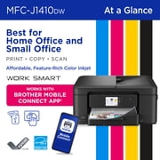 Brother Work Smart 1410 MFC-J1410DW Wireless Color Inkjet All-in-One Printer with 2.7” Color Touchscreen and Automatic Duplex Printing