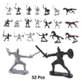 thumbnail image 1 of 52 Pcs/Bag Medieval Cavalry War Horse Soldier Model Roman Soldier Ancient Medieval Warrior Model Act, 1 of 5