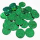 thumbnail image 1 of 100 monedas de plástico de la buena suerte, confeti de trébol, chispas de mesa para decoración de fiestas, regalos y suministros., 1 of 2
