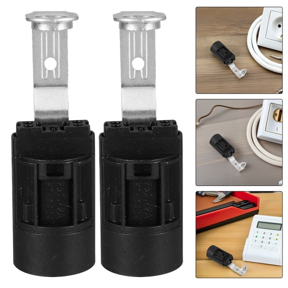 OULII 3pcs LED Light Socket E14 Black Zinc Alloy for DIY Lamp Making Kit in Dining Room
