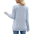 thumbnail image 5 of UVN Fall Square Neck Tops for Women Long Sleeve Blouse Ladies Dressy Button Shirts, 5 of 9
