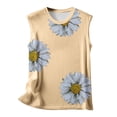 thumbnail image 4 of Mode Femmes Impression Casual V-Cou Manches Courtes T-shirt Tops Floral Print Femmes Tops Gradient Couleur Femmes Tops, 4 of 4
