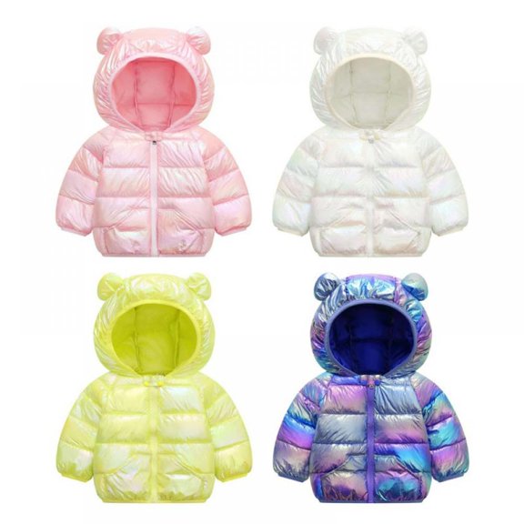Bullpiano 2-7 Years Kids Baby Boys Girls Winter Coats Hoods Warm Light Puffer Down Jacket Outwear