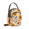 thumbnail image 7 of FORMRS Crossbody Bag for Women Quilted Travel Shoulder Cell Phone Purse with Chain Strap Handbag, Watercolor Sunflowers and Leaves, 7 of 7