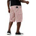 thumbnail image 6 of Mens Baggy Shorts Drawstring High Waist Striped Cargo Shorts Summer Causal Sport Shorts with Multi-Pockets, M, 6 of 6
