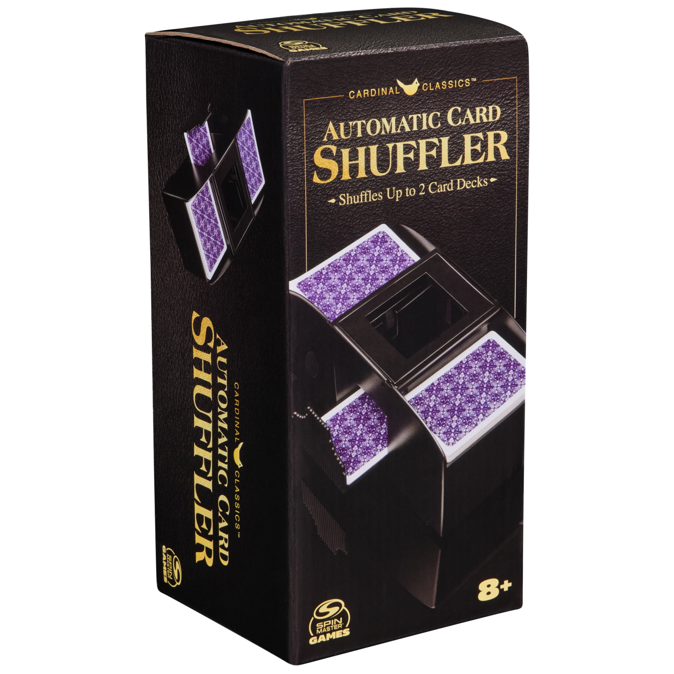 Spin Master Games Automatic Card Shuffler (2 Decks), Requires 4 AA Batteries (Not Included), for Ages 8 and up