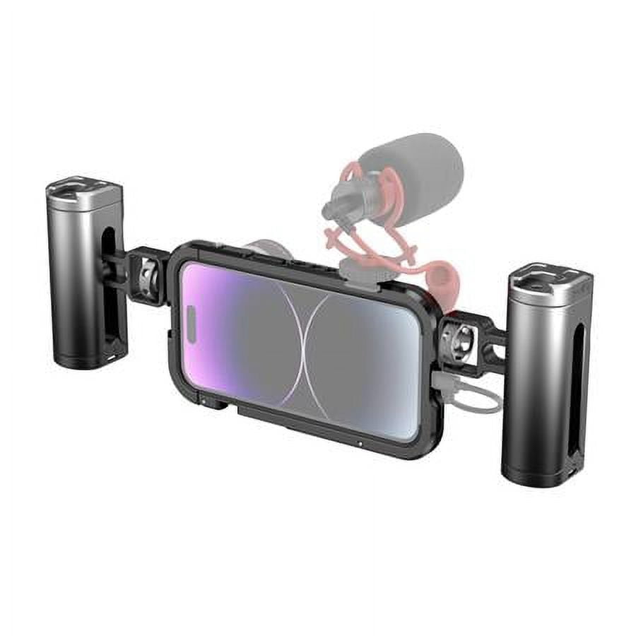 Dual Handheld Mobile Video Cage Kit for Apple iPhone 14 Pro Dual Handheld Mobile Video Cage Kit for Apple iPhone 14 Pro