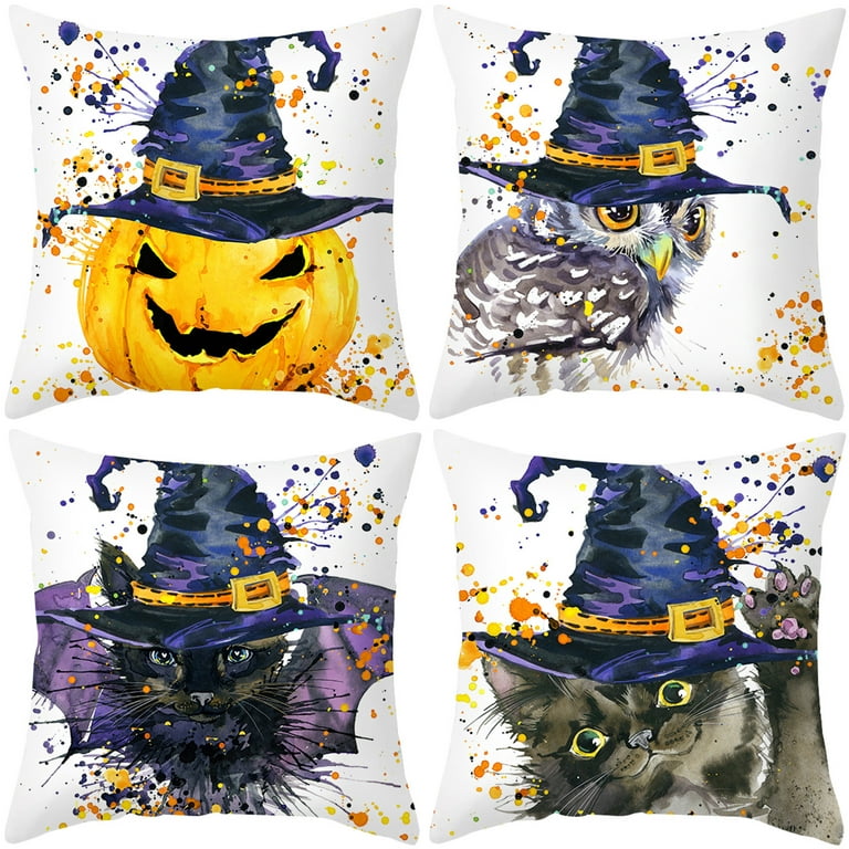 VerPetridure Clearance Halloween Throw Pillow Covers 18x18 Halloween  Decorations Cotton Linen Pillow Covers Cushion Pillow Case for Home Decor  Car Bed Sofa Couch 