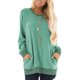 thumbnail image 1 of Blusas GADEWAKE para mujer, casual, con bloques de color, manga larga, verde, 1 of 5