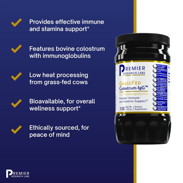 colostrum glutathione Premier Research Labs Colostrum-IgG - Bovine Supplement for Immune Support* Let's be honest; summer parenteral folate Optimal Electrolyte (Flavor):Green Apple
