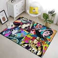 thumbnail image 1 of Jojo - Alfombra de pintura animada Área grande Negro Suave Decoración para el hogar Boho Picnic840x60cm (15x23 pulgadas)40x60cm (15x23in) zhangyuxiang unisex, 1 of 2