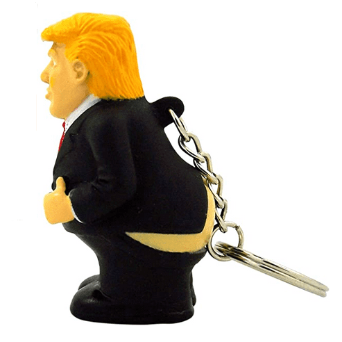 Cute Donald Trump poop keyring president squeeze Ass Hole key chain novelty Fun 