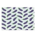 thumbnail image 1 of Eggplant Cutting Board, Yummy and Funny Eggplants Friendly Drawing Nutritious Meals Vegan Natural, Decorative Tempered Glass Cutting and Serving Board, Large Size, Violet White, by Ambesonne, 1 of 1