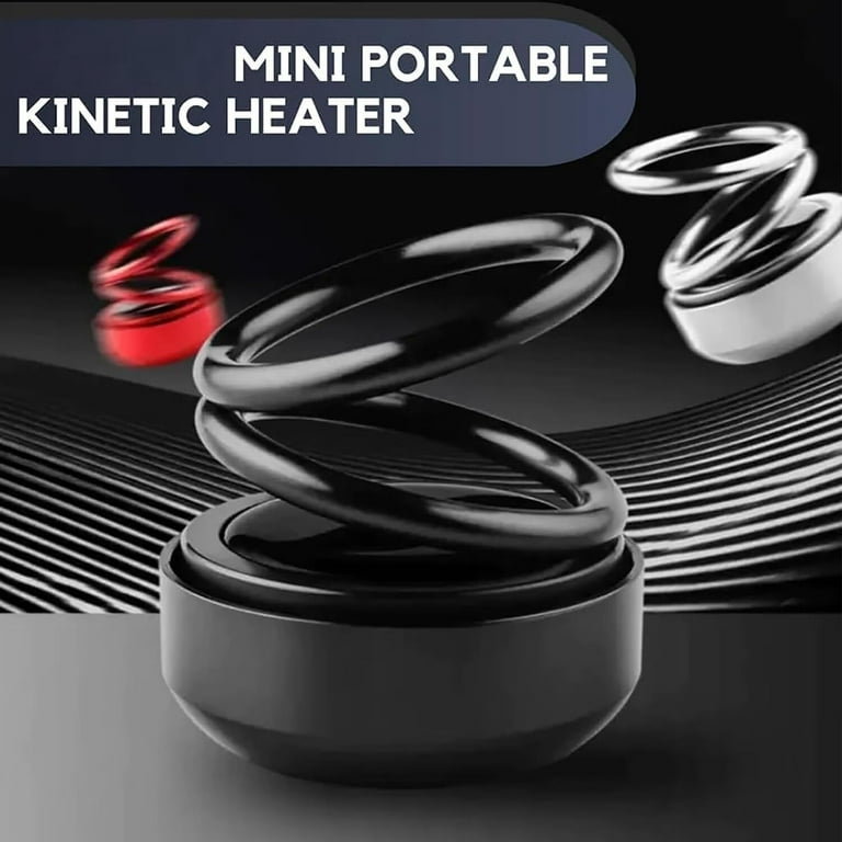 Miqiko Portable Kinetic Molecular Heater,MIQIKO Kinetic Heater for  Ehicles,Mini Portable Kinetic Heater for Office,Car Aromatherapy Ornamen  (Black)