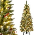 thumbnail image 1 of Costway 5 FT Pre-Lit Artificial Christmas Tree with 408 Snowy Branch Tips 250 LED Lights, 1 of 10