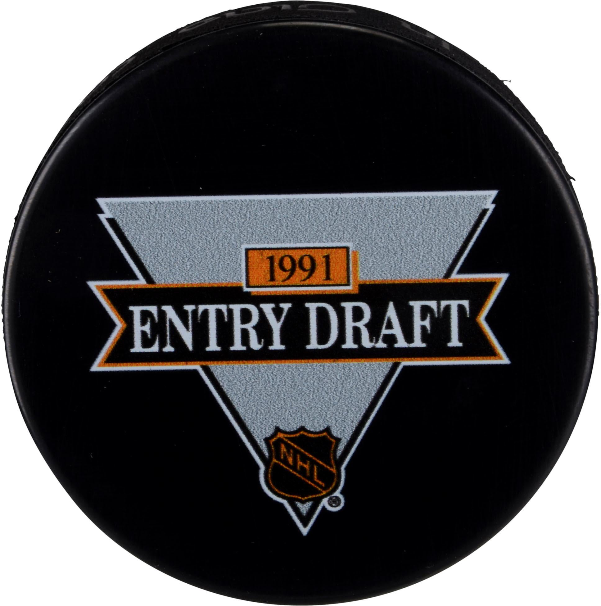 1991 NHL Draft Unsigned Draft Logo Hockey Puck