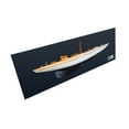 thumbnail image 3 of Old Modern Handicrafts Shamrock Brown - White Painted Half-Hull Model Boat Yacht Handmade, 3 of 7