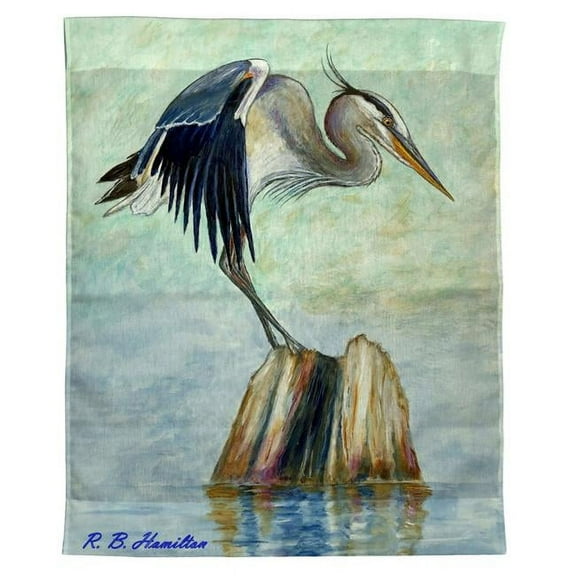 Betsydrake TP1175 24 x 30 in. Balancing Heron Wall Hanging