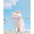 thumbnail image 6 of Mumup 1Pack Suede Breakaway Cat Collar with Sparkling Rhinestones & Bell - Soft Adjustable Safe Release Kitten CollaCats, 6 of 7