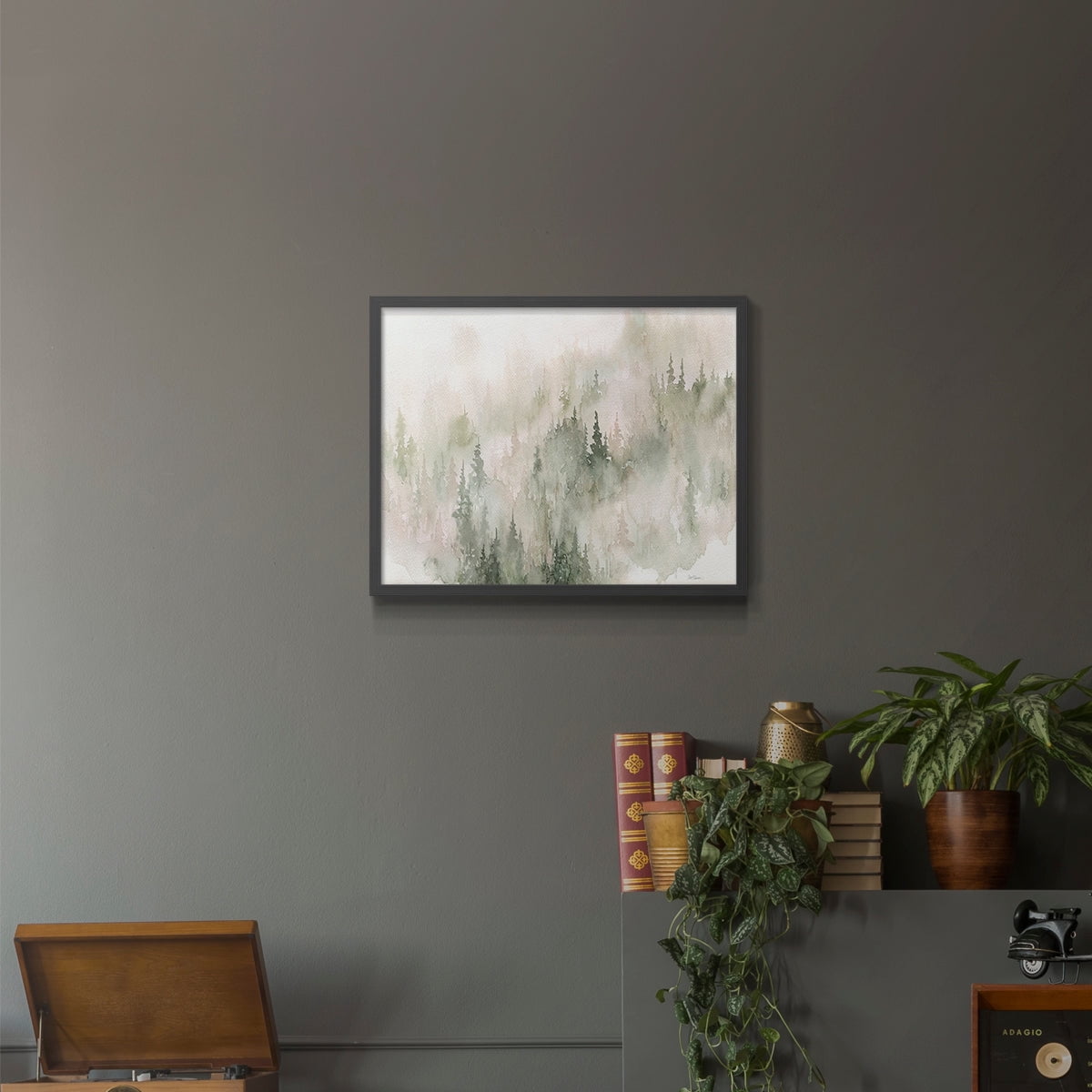 Misty Mountain Sides by Carol Robinson - Restickable Framed Giclée Print