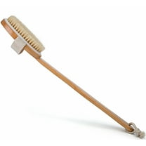 Ergonomic Wooden Body Brush with Detachable Handle - Ideal for Dry Brushing, Shower & Bath, Cellulite Reduction Tool TIKA