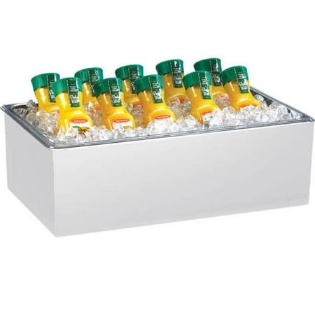 

Cal Mil 475-10-15 White Melamine Ice Housing with Clear Pan - 10 x 12 x 7 in.