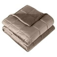 thumbnail image 1 of 10 lbs Weighted Blanket for Kids - 40" x 60" - Minky Fleece, Taupe, 1 of 7