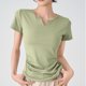 thumbnail image 1 of mfyjkho Tops Bohemios Para Mujer, Camiseta De Tirantes Lisa De Manga Corta Con Cuello En V De Verano Para Mujer, Cómoda Y Regular Tops Para Hacer Ejercicio Para Mujer M, 1 of 4