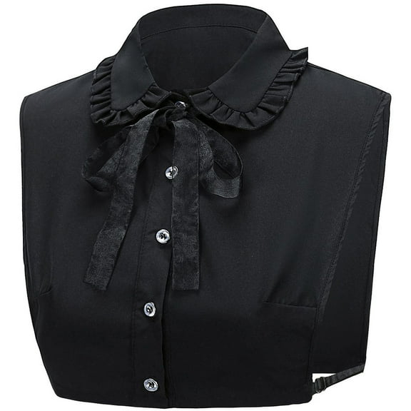 LoudSung Fake Collar Detachable Half Shirt Blouse False Collar Floral Lacing Top Elegant Lovely Design for Women Girls