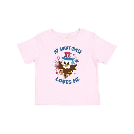 

Inktastic 4th of July My Great Uncle Loves Me Patriotic Baby Eagle Gift Baby Boy or Baby Girl T-Shirt
