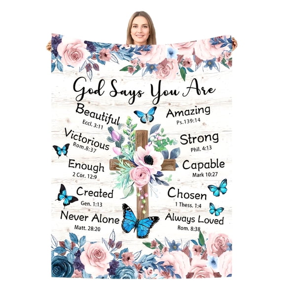 Creative Floral Cross Printed Blanket Modern Style Blanket Soft and Comfortable Blanket Travel Sofa Bed Blanket Office Home Decoration Birthday Gift Blanket