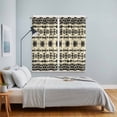 thumbnail image 3 of Black Khaki Boho Kitchen Curtains Window Panels, Vintage Ethnic Tribe Abstract Art Retro Insulated Window Treatment Curtain, Grommet Curtains for Bedroom/Living Room/Bathroom, 2 Piece 42"Wx63"L, 3 of 8