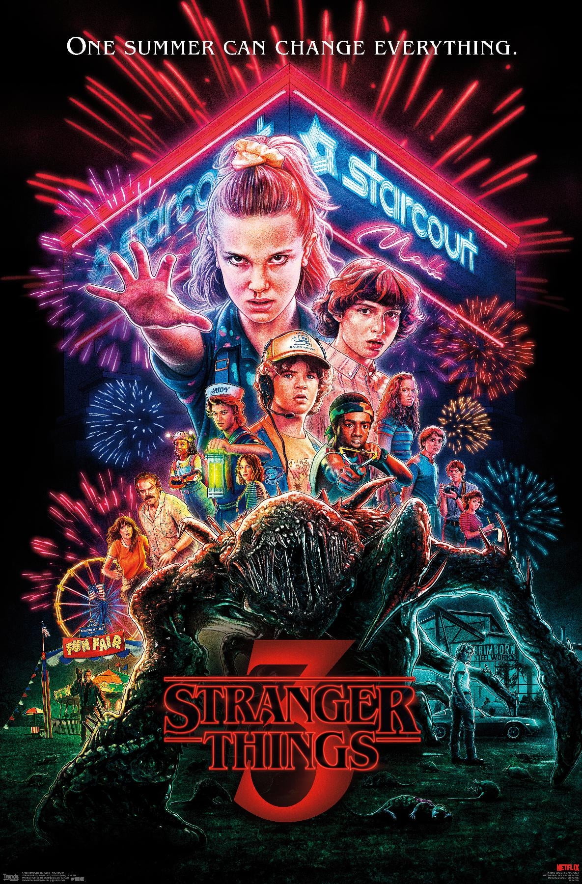 24X36 Netflix Stranger Things: Season 3 - One Sheet Wall Poster