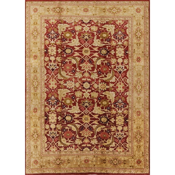 Ahgly Company Indoor Rectangle Mid-Century Modern Mahogany Brown Oriental Area Rugs, 3' x 5'