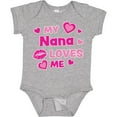 thumbnail image 3 of Inktastic Valentine's Day My Nana Loves Me Hearts and Lips Boys or Girls Baby Bodysuit, 3 of 5