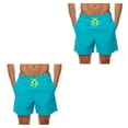 thumbnail image 2 of Sonducket Pantalones cortos de playa de verano para hombre, de secado rápido, para correr, Fitness, deportes informales, pantalones de Cielo azul METRO 2piezas, 2 of 6