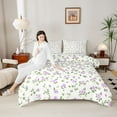 thumbnail image 4 of Manfei Purple Rose Floral Full Size Comforter Sets, Western French Style Bedding Comforter Set, Teens Kids Girls Bedding Sets, Ultra Soft Bedroom Decor, 3-Piece, 4 of 8