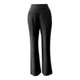 thumbnail image 6 of Arlun Plus Size Yoga Pants for Women Elastic High Waisted Loose Fit Solid Color Trousers for Everyday Wear Soft Comfortable Cropped Flare Joggers with Pockets Black M, 6 of 7