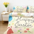 thumbnail image 5 of Alaparte Easter Festal 3 Piece Bedding Set Cartoons Rabbits And Egg Graphic Patterns 2 Pillowcases And 1 Duvet Cover Good Quality Soft Fabric Home Decor Accents Multicolor K, 5 of 6