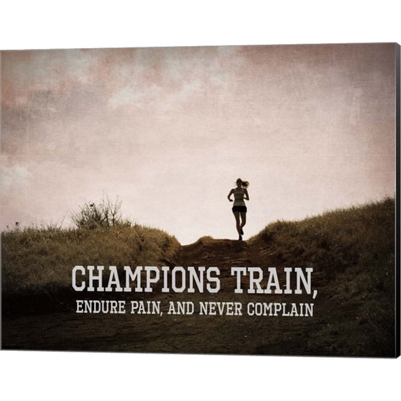 Great Art Now Champions Train Woman Color by Sports Mania Canvas Wall Art 20W x 16H