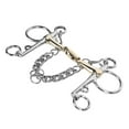 thumbnail image 3 of Accesorio de broca de caballo Pelham de acero inoxidable, accesorio de conector de latón de silicona articulado, 3 of 5