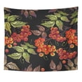 thumbnail image 1 of JSDART Autumnal Tree Red Branches Mountain Ash Berry Fashionable Classical Berries Pattern Autumn Botany Wall Art Hanging Tapestry Home Decor for Living Room Bedroom Dorm 60x80 inch, 1 of 1