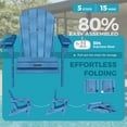 thumbnail image 5 of MUCHENGHY Folding Adirondack Chair, Classic HDPE Plastic Fire Pit Chair, Navy, 5 of 8